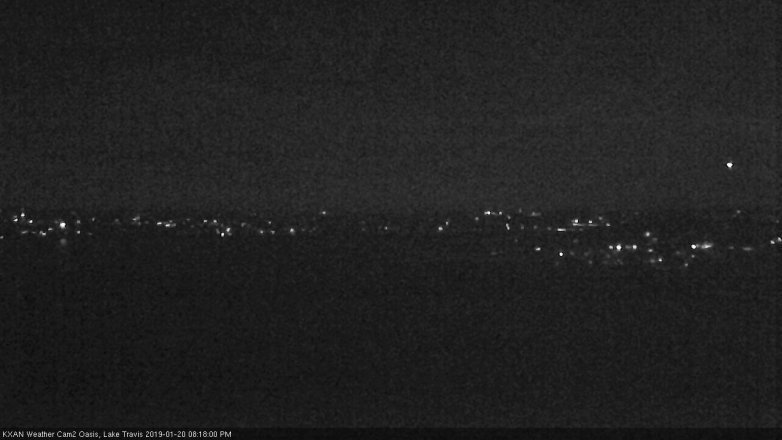 Lake Travis webcam, January 20, 2019 7:20 PM CT