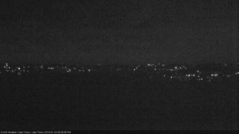 Lake Travis webcam, January 20, 2019 7:40 PM CT