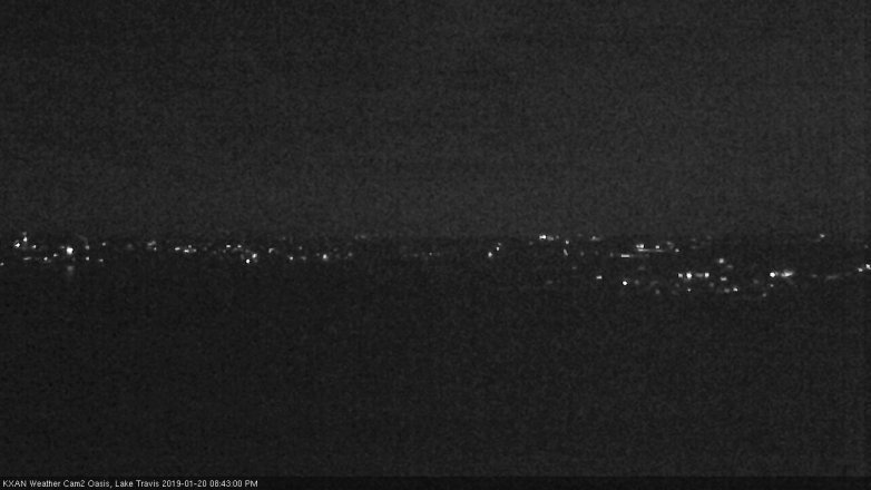 Lake Travis webcam, January 20, 2019 7:45 PM CT