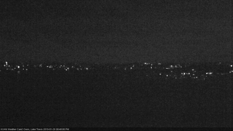 Lake Travis webcam, January 20, 2019 7:50 PM CT