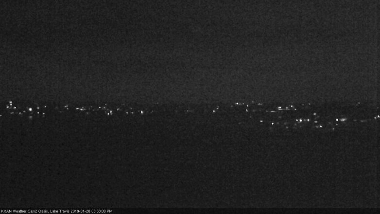 Lake Travis webcam, January 20, 2019 8:00 PM CT