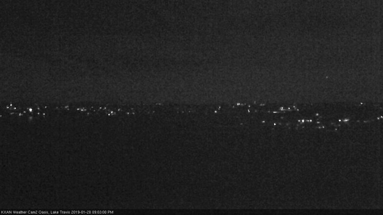 Lake Travis webcam, January 20, 2019 8:05 PM CT