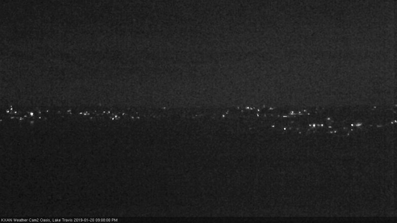 Lake Travis webcam, January 20, 2019 8:10 PM CT