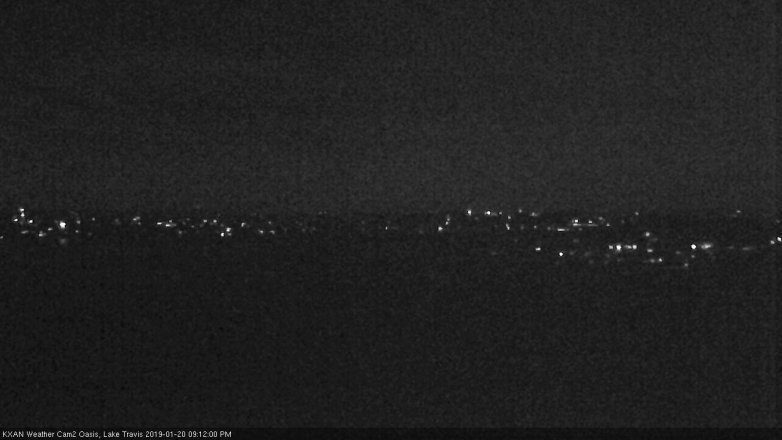 Lake Travis webcam, January 20, 2019 8:15 PM CT
