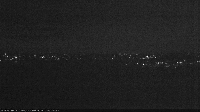 Lake Travis webcam, January 20, 2019 8:25 PM CT