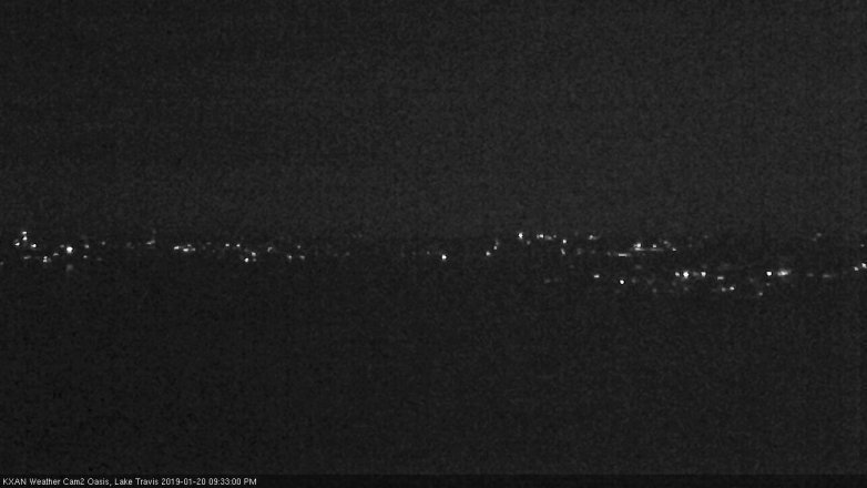 Lake Travis webcam, January 20, 2019 8:35 PM CT