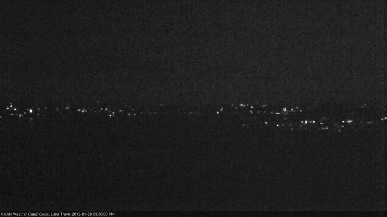 Lake Travis webcam, January 20, 2019 8:40 PM CT