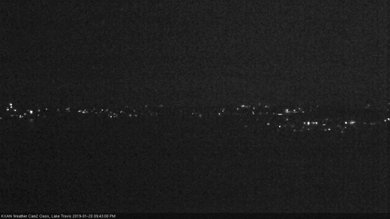 Lake Travis webcam, January 20, 2019 8:45 PM CT