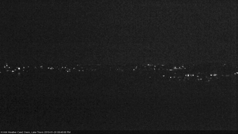 Lake Travis webcam, January 20, 2019 8:50 PM CT
