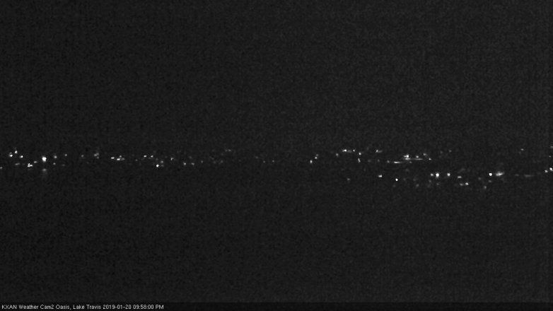 Lake Travis webcam, January 20, 2019 9:00 PM CT
