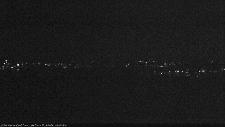 Lake Travis webcam, January 20, 2019 9:05 PM CT