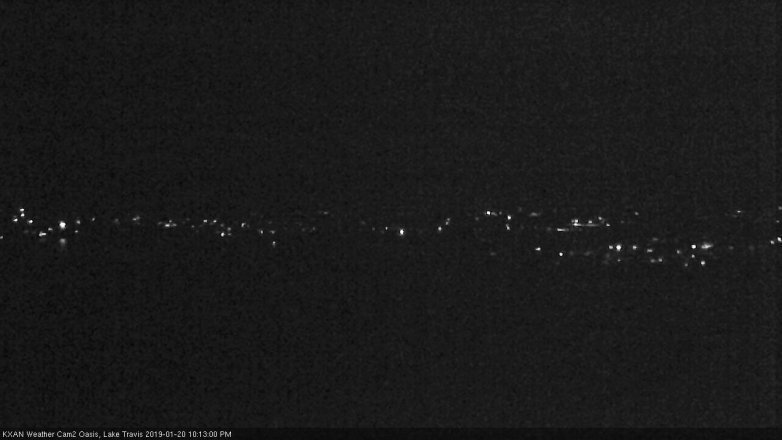 Lake Travis webcam, January 20, 2019 9:15 PM CT