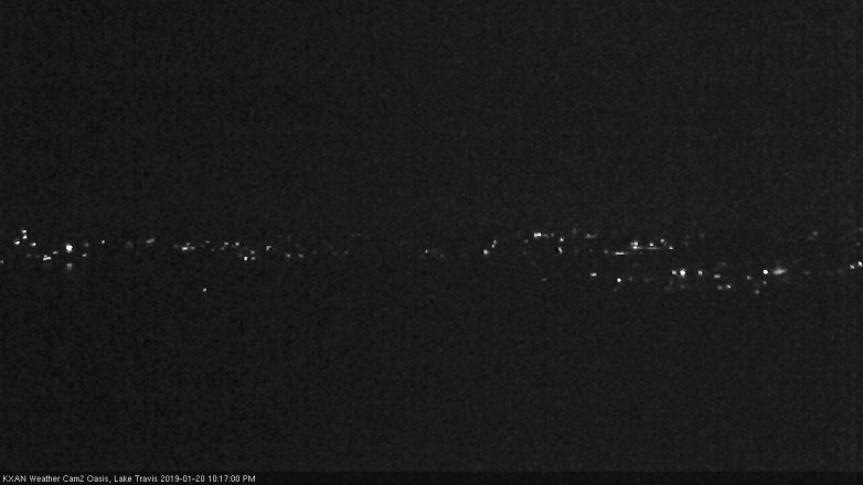 Lake Travis webcam, January 20, 2019 9:20 PM CT