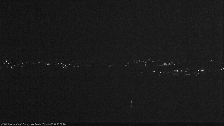 Lake Travis webcam, January 20, 2019 9:25 PM CT