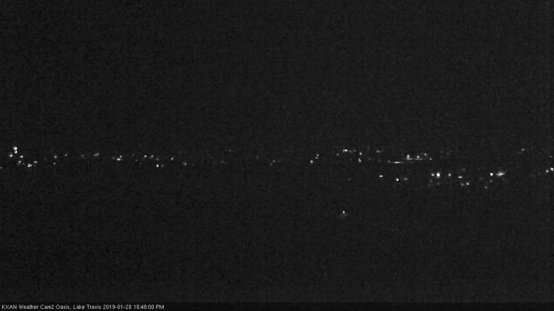 Lake Travis webcam, January 20, 2019 9:50 PM CT