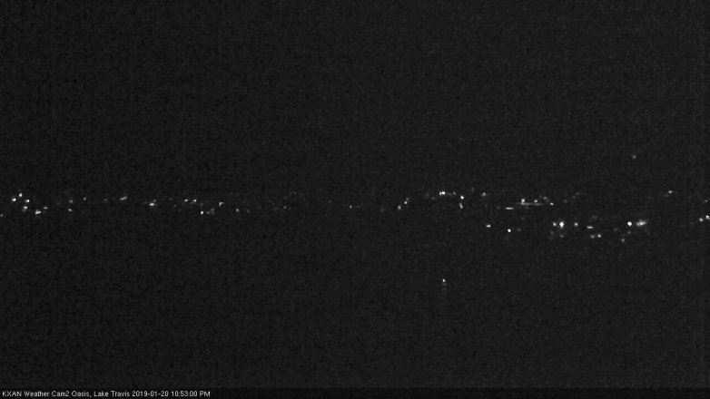 Lake Travis webcam, January 20, 2019 9:55 PM CT