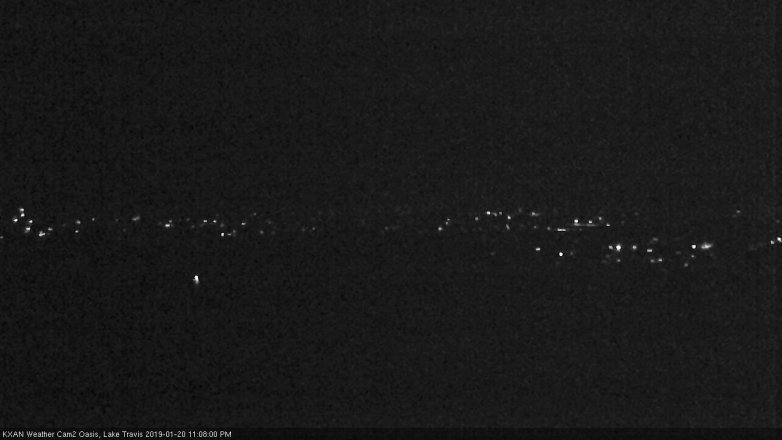 Lake Travis webcam, January 20, 2019 10:10 PM CT