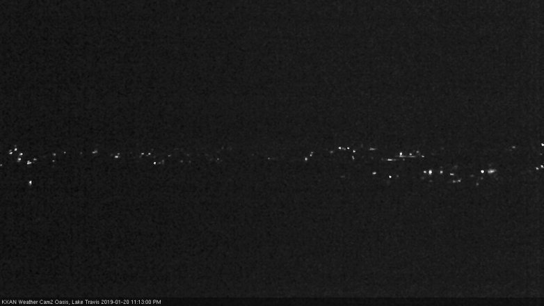 Lake Travis webcam, January 20, 2019 10:15 PM CT