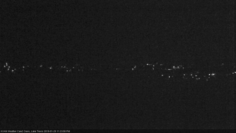 Lake Travis webcam, January 20, 2019 10:25 PM CT