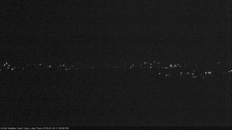 Lake Travis webcam, January 20, 2019 10:40 PM CT