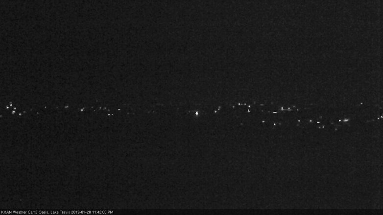 Lake Travis webcam, January 20, 2019 10:45 PM CT