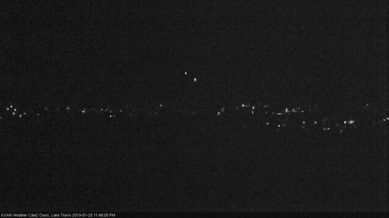 Lake Travis webcam, January 20, 2019 10:50 PM CT