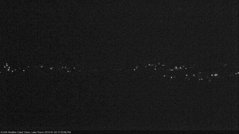 Lake Travis webcam, January 20, 2019 10:55 PM CT