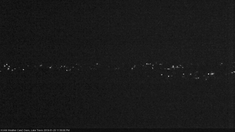 Lake Travis webcam, January 20, 2019 11:00 PM CT