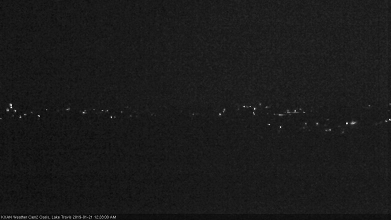 Lake Travis webcam, January 20, 2019 11:30 PM CT