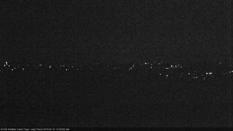 Lake Travis webcam, January 20, 2019 11:40 PM CT