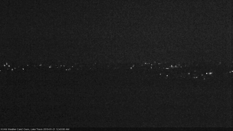 Lake Travis webcam, January 20, 2019 11:45 PM CT