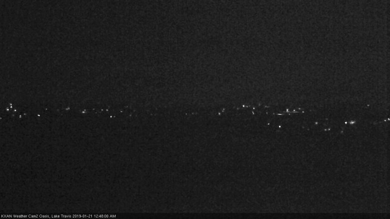 Lake Travis webcam, January 20, 2019 11:50 PM CT