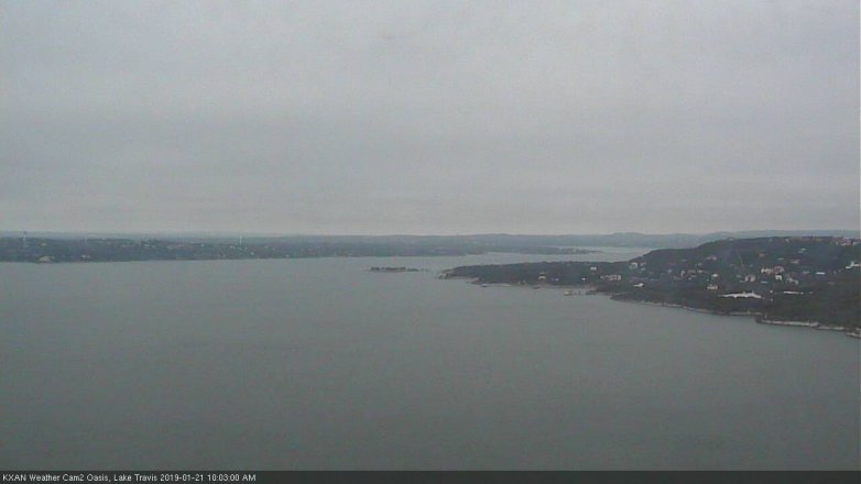 Lake Travis webcam, January 21, 2019 9:05 AM CT