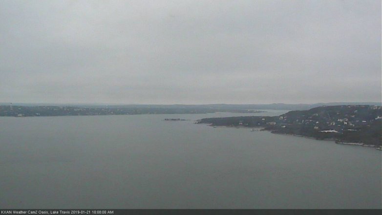 Lake Travis webcam, January 21, 2019 9:10 AM CT