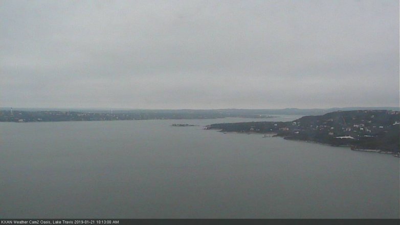 Lake Travis webcam, January 21, 2019 9:15 AM CT