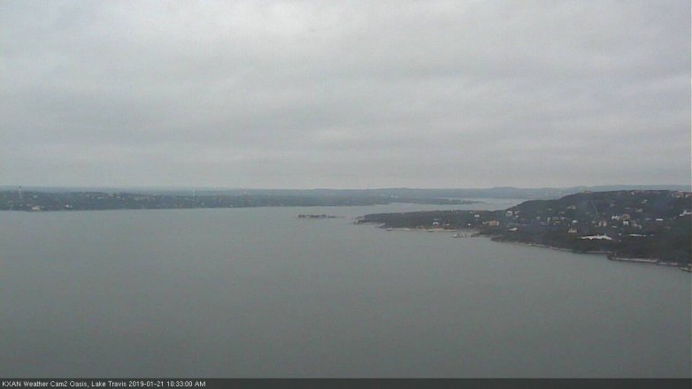 Lake Travis webcam, January 21, 2019 9:35 AM CT