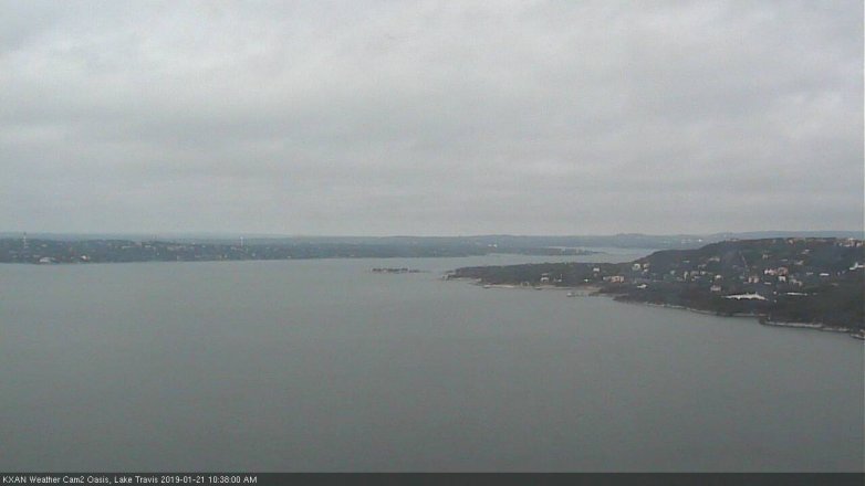 Lake Travis webcam, January 21, 2019 9:40 AM CT