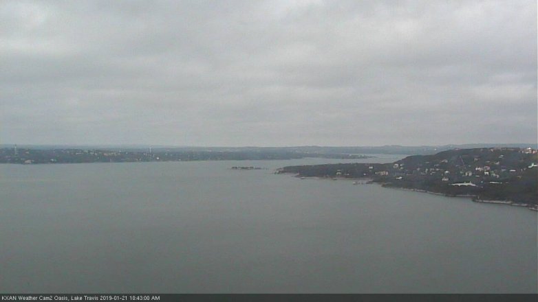 Lake Travis webcam, January 21, 2019 9:45 AM CT