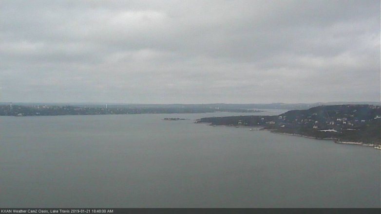 Lake Travis webcam, January 21, 2019 9:50 AM CT