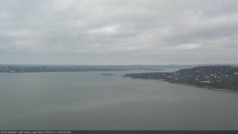 Lake Travis webcam, January 21, 2019 9:55 AM CT