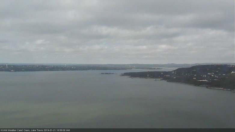 Lake Travis webcam, January 21, 2019 10:00 AM CT