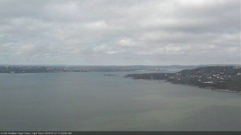 Lake Travis webcam, January 21, 2019 10:05 AM CT