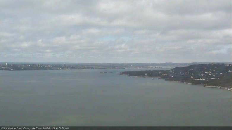 Lake Travis webcam, January 21, 2019 10:10 AM CT