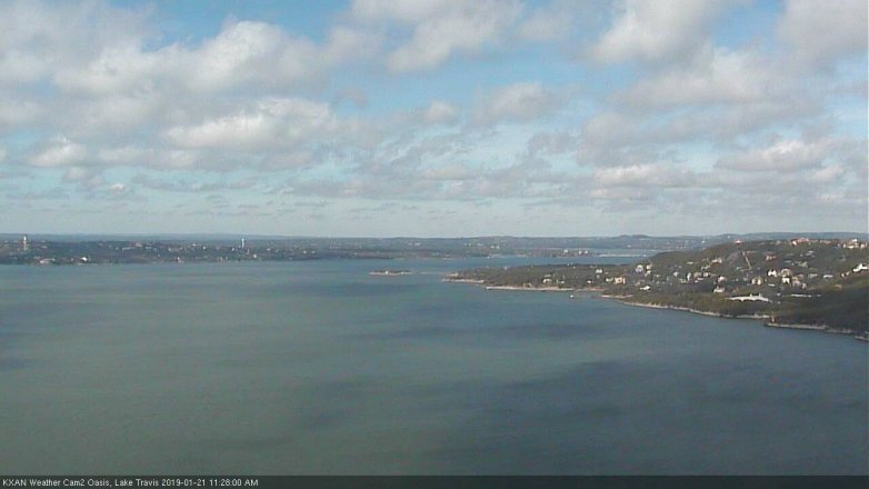 Lake Travis webcam, January 21, 2019 10:30 AM CT