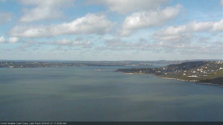 Lake Travis webcam, January 21, 2019 10:35 AM CT