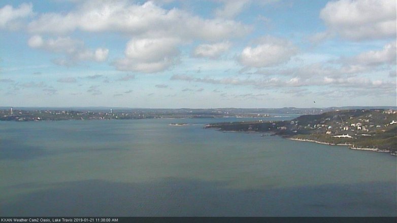 Lake Travis webcam, January 21, 2019 10:40 AM CT