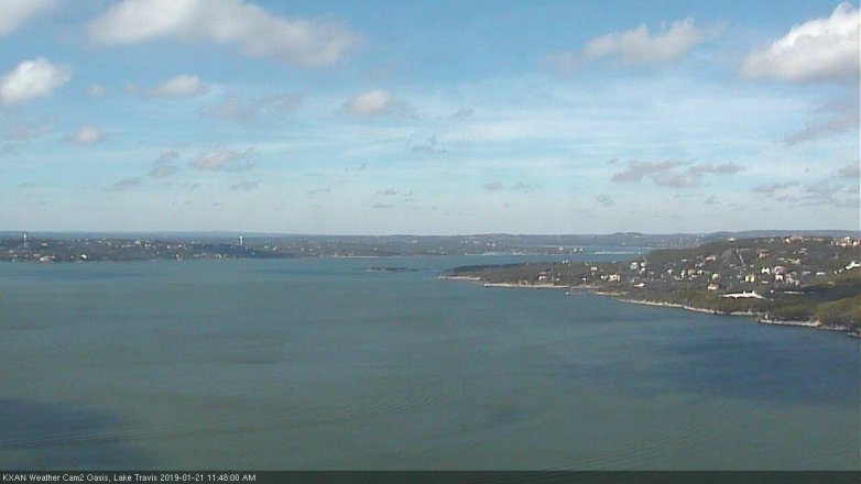 Lake Travis webcam, January 21, 2019 10:50 AM CT