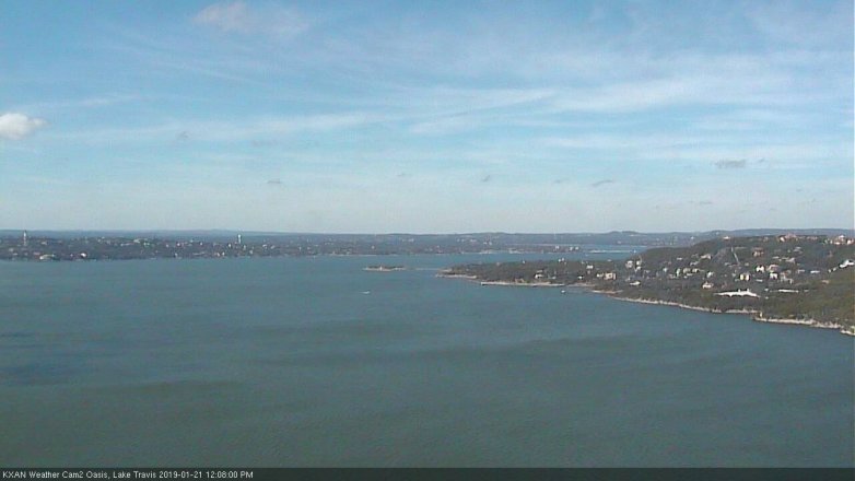 Lake Travis webcam, January 21, 2019 11:10 AM CT