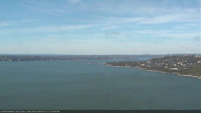 Lake Travis webcam, January 21, 2019 11:15 AM CT