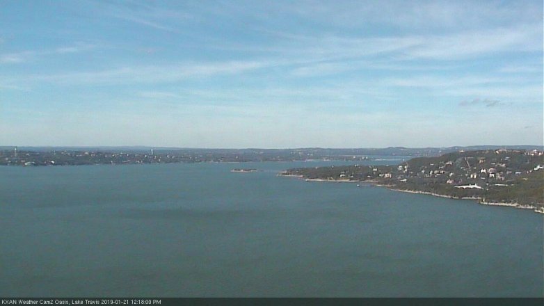Lake Travis webcam, January 21, 2019 11:20 AM CT
